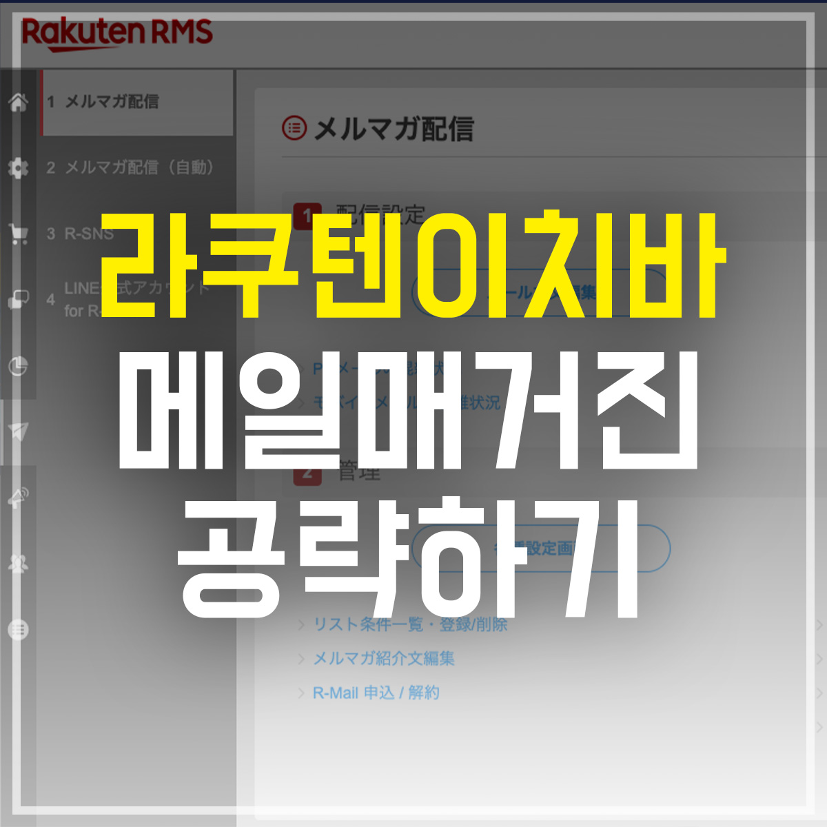 라쿠텐 이치바 메일 매거진 공략하기