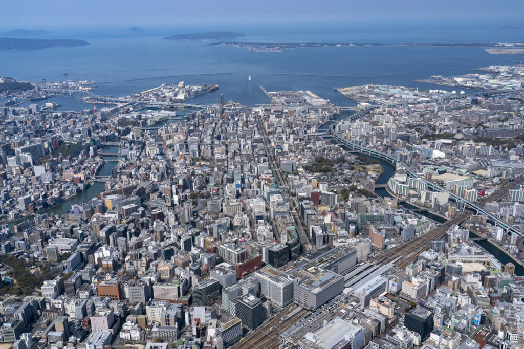 후쿠오카현 하카타역 주변 풍경