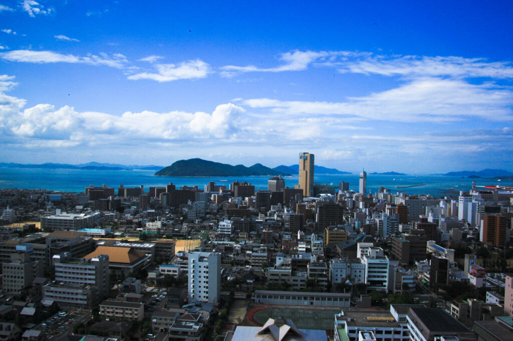 가가와현 시가지 풍경