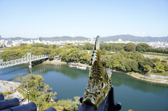 오카야마현 오카야마성 풍경