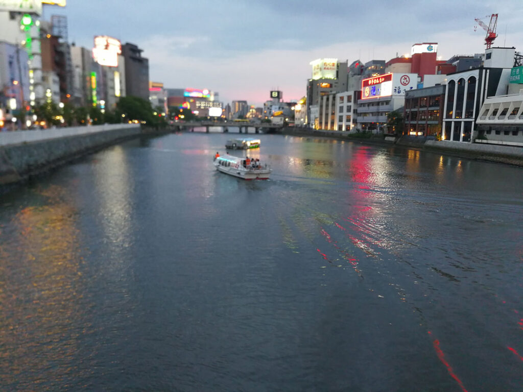 후쿠오카 텐진 나카강 풍경