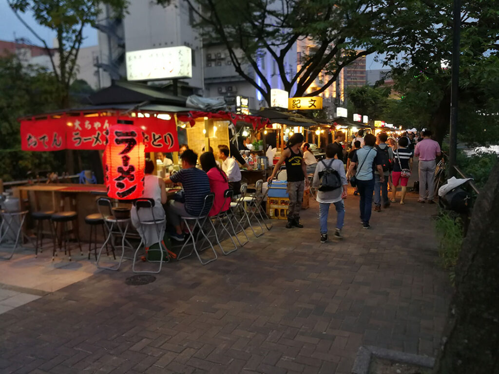 나카스 나카가와 강변 포장마차거리