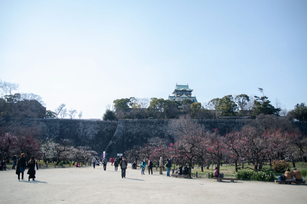 오사카성 앞 공원 광장