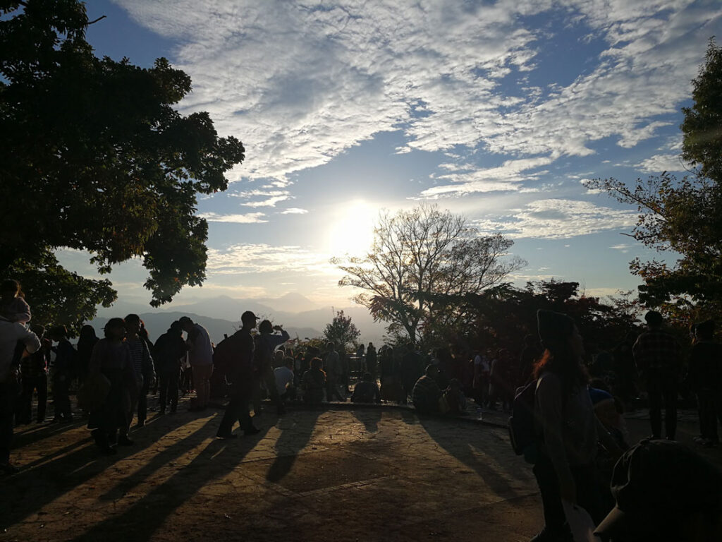 다카오산에 오른 일본 등산객들